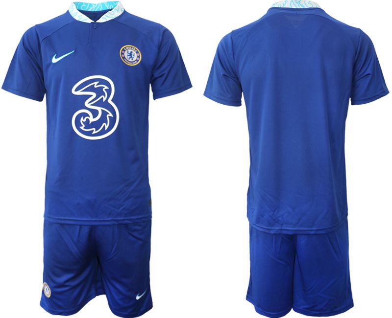 Men 2022-2023 Club Chelsea FC home blue blank Soccer Jersey